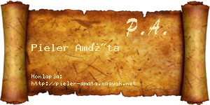 Pieler Amáta névjegykártya